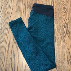 Green and black snakeskin Calia leggings